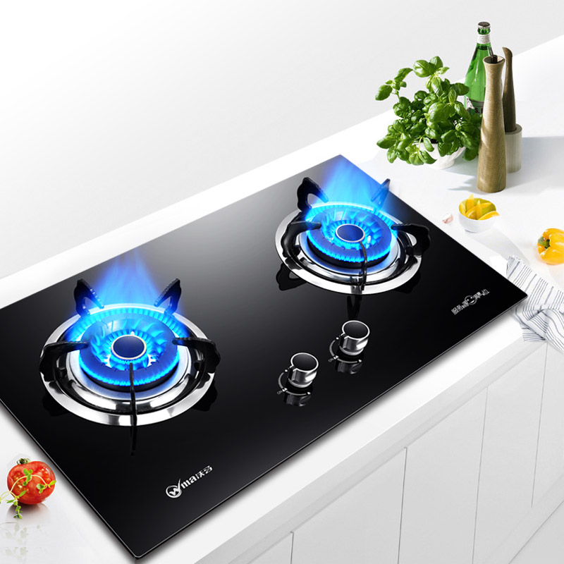 Gas stove dual-port gas stove household embedded gas stove stovetop liquefied gas stove gas stove Menghuo gas stove