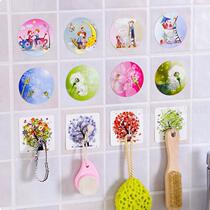 Strong adhesive hook creative kitchen bathroom wall paste hook no trace nail free door rear wall hook c317