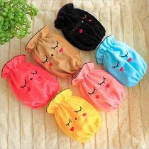 Korean Version Short Sleeve Fashion Cute Smiley Face Rabbit Sleeve Plush Cuff 1118