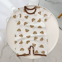 Милая хлопковая дышащая ткань, с медвежатами