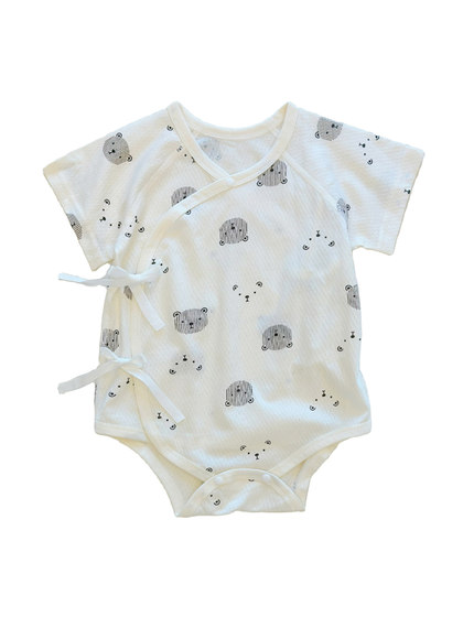 婴儿2025新款短袖蝴蝶衣男童无骨纯棉爬服小女童薄款连体哈衣外穿