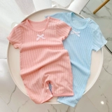 Детское хлопковое тонкое летнее боди подходит для мужчин и женщин для ползания для новорожденных