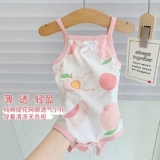 Детское летнее боди для девочек, тонкая пижама для новорожденных, летняя одежда, эффект подтяжки