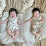 Детский комбинезон, хлопковый костюм мальчика цветочника, жилет, летнее тонкое боди для девочек для новорожденных, городской стиль