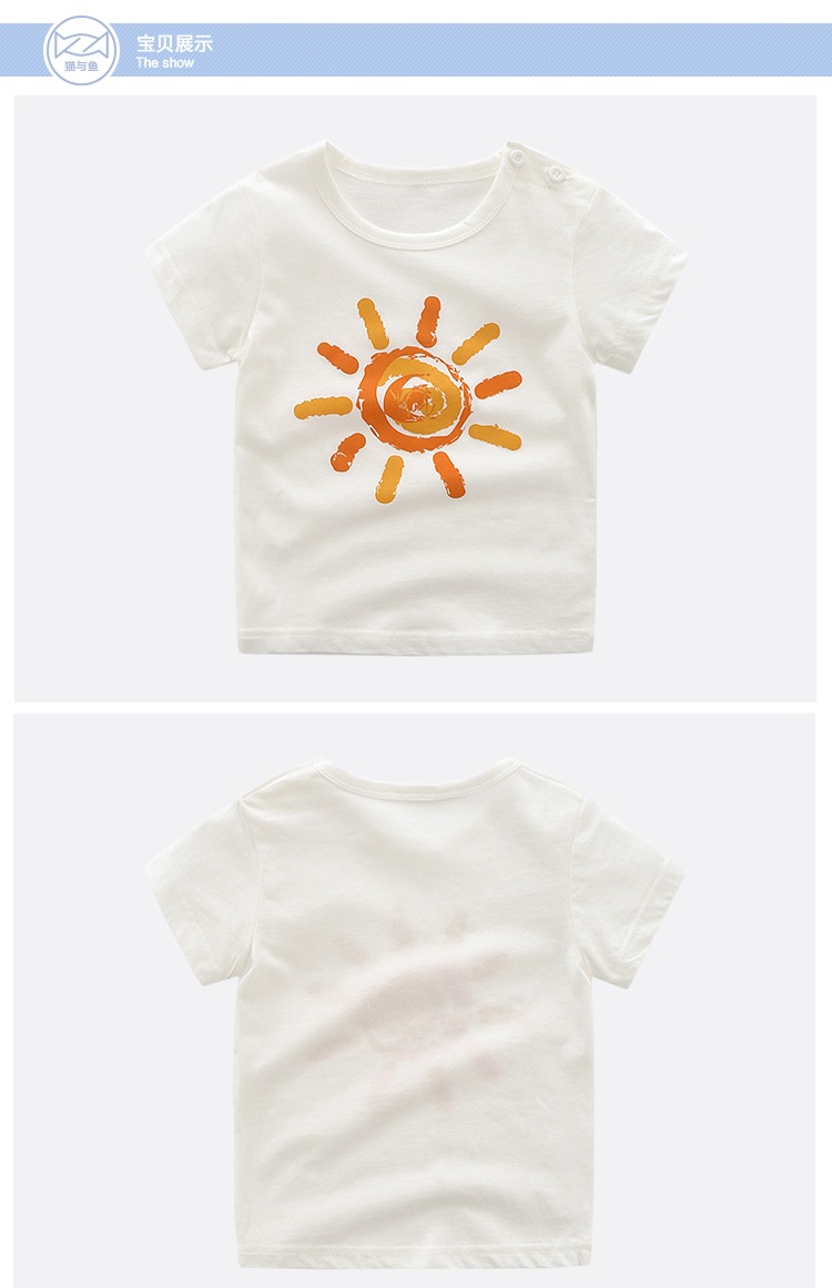 Nam nữ trẻ em hè 1 nữ bé 0 áo sơ mi ngắn tay trẻ em mùa hè cotton nửa tay trẻ em mặc 3 tuổi shop quần áo trẻ em