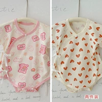 Милый клубничный мишка + жаккардовая хлопчатобумажная ткань в стиле ретро с красным сердцем