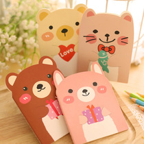 Creative stationery cute bear book small animal notepad cartoon portable book marking this shape small book