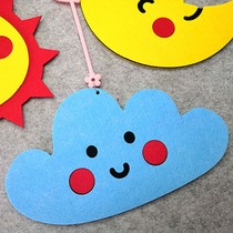 Cartoon ring creation corridor decoration roof hanging decoration childrens clothing store childrens room hanging decoration cloud creative kindergarten pendant