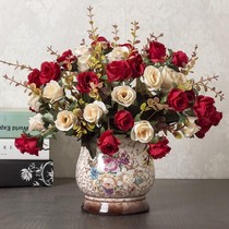 Fake flower table flower decoration plastic living room flower European dining table simulation flower decoration