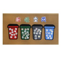 Classroom wall decoration ring creative diy protection environmental garbage classification three-dimensional wall stickers class kindergarten