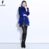 Purple Emperor Shaw Womens 2019 New Stand Cổ áo Lông chồn Toàn bộ Áo khoác nữ chồn dài SD1012 - Faux Fur áo cổ lông Faux Fur