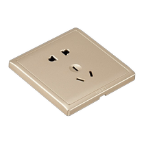 Delixi switch socket household dark three - five five - hole air conditioning 16A socket panel narrow border gold