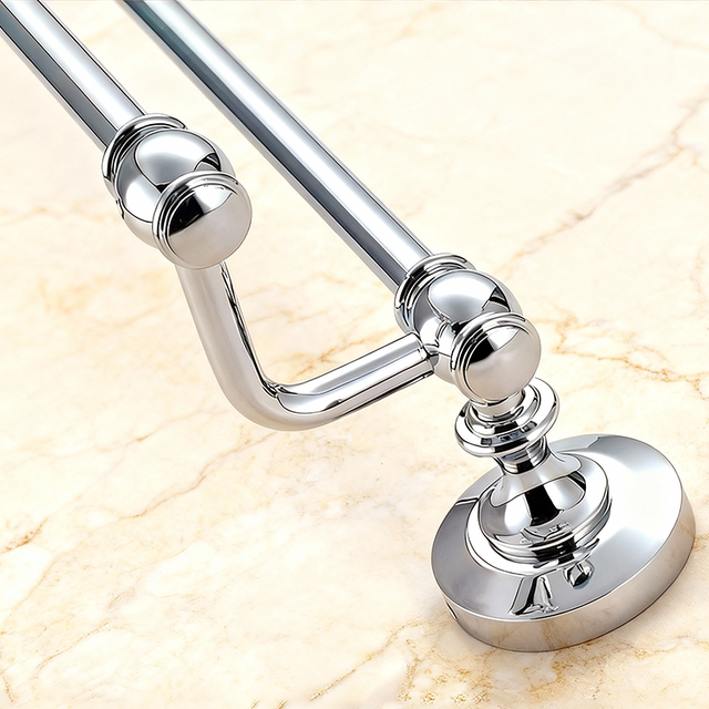 No punching towel rack single pole bathroom hardware bathroom pendant all copper towel bar bathroom towel rack storage rack