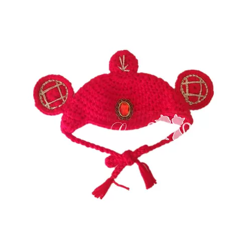 可爱猫 Шерстяная новогодняя шапка ручной работы Paradise Pet Teddy Cats and Dogs