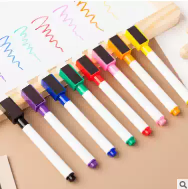 10-pack color whiteboard pen can suck whiteboard color water-based Pen erasable graffiti painting brush children marker pen