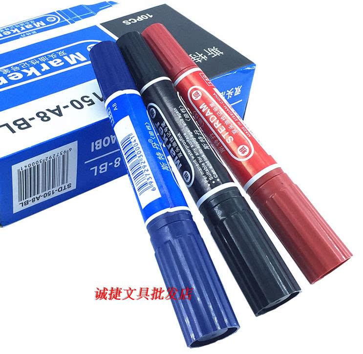 Sturdan oily note pen coarse A8 large double head oily debit pen red black blue oily pen singular pen