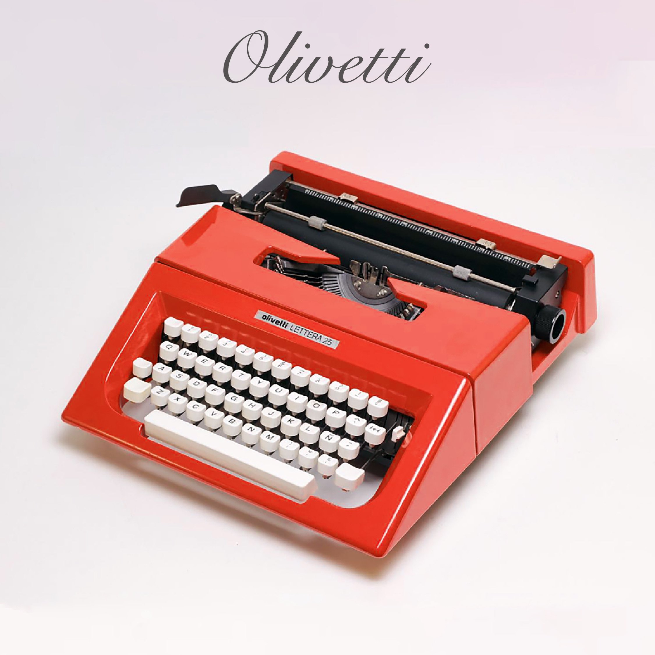 Recommended italian red Olivetti Lettera25 old fashioned typewriter retro mechanical goddess Festival gift