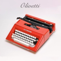 意大利红色Olivetti Lettera25老式打字机复古机械圣诞情人节礼物