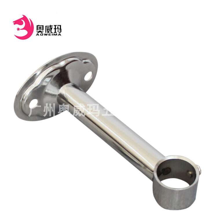 Stainless steel hanging foot hanging through balcony drying rod top seat thickened hanging seat drying rod clothing through seat Ceiling round tube seat