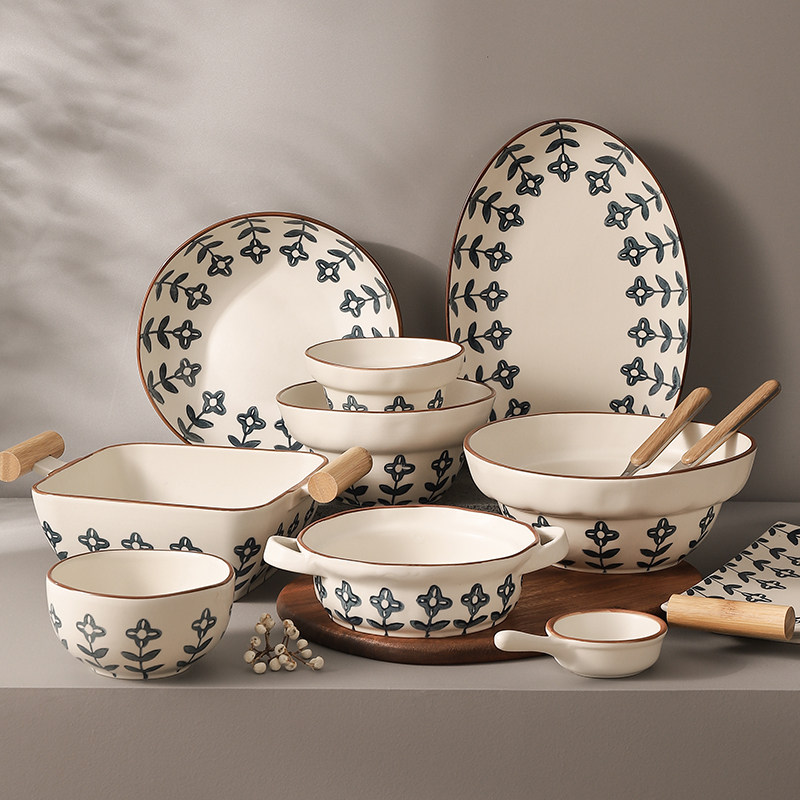 Day-style ceramic bowls particularly good looking rice bowls creative soup bowls single delicately noodle bowls Home Steamed Fish Dishes