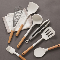 Household silicone shovel non-stick pan special food grade stir-fry baking spatula spoon set high temperature resistant pancake kitchenware