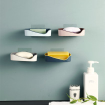 Kagukawa ins soap box Suction cup Wall-mounted bathroom toilet soap dish soap drain rack free hole