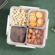 Dried fruit plate with good sealing snack plate candy box on the tea table home living room creative melon seed plate storage box