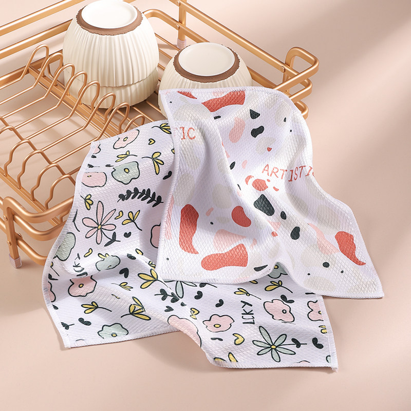 Home ultra-strong fish scale rags to oil dishwashing cloth not stained with oil kitchen special towels large number No-mark thickened white cleaning cloth