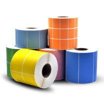 American Library color copper self-adhesive 75*50 30 40 43 35 120 dyeing barcode printing paper label printing paper