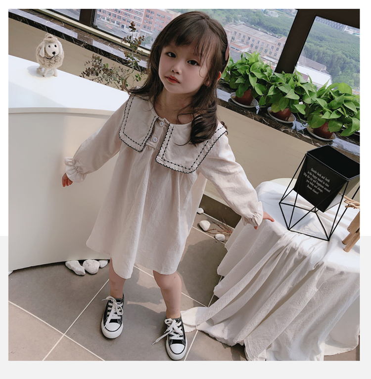 Xuân-Hè 2019 bé gái mới sinh bé ngọt ngào đầm dài tay ren trẻ em váy ren lớn - Váy váy cho bé gái 10 tuổi