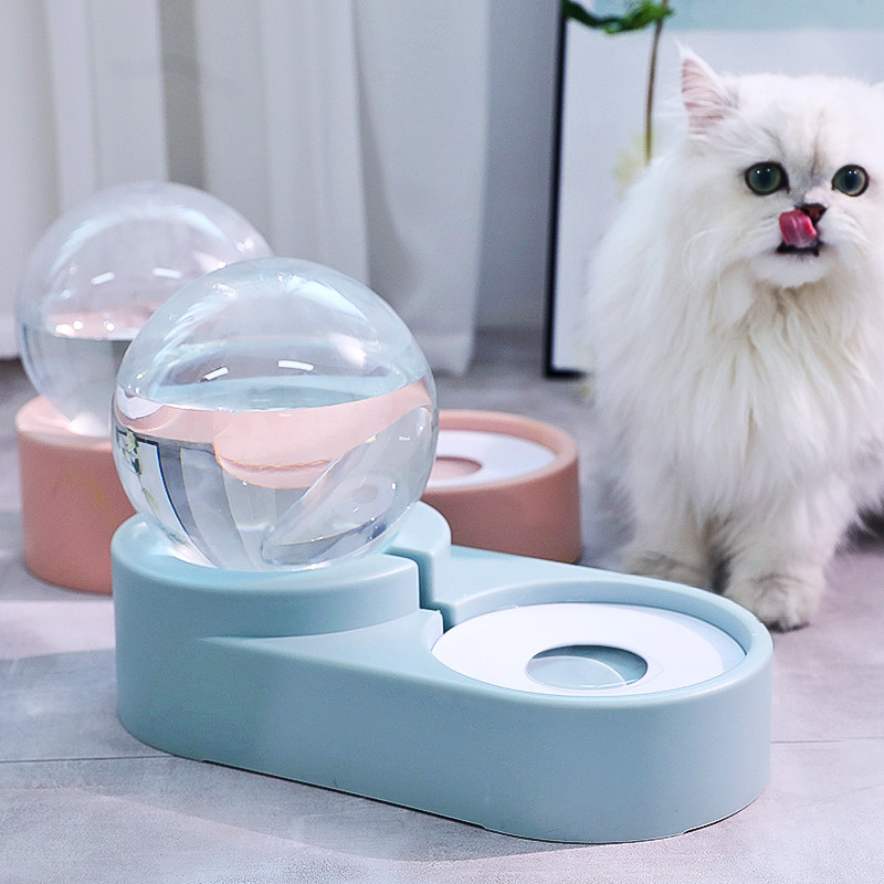 Kitty water dispenser flow without plugging electric water bowls not wet mouth Puppy water basin feeding water pet cats with automatic water drinker