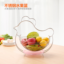 Water Fruit Basket Living Room Home Pan Water Fruit Pan Minimun Creative Drain Basket Candy Tray Stainless Steel Swing Dry Fruit Tray