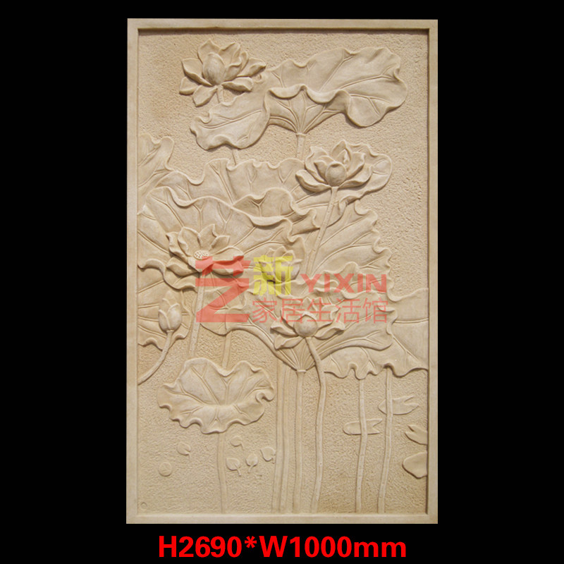 Yixin Sandstone relief background wall decorated stereo murals custom sculpture sandstone wall hanging manufacturer direct sales