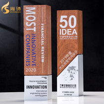 Solid Wood trophy metal medal customized designer Gold Medal honor plaque creative certificate bronze souvenir