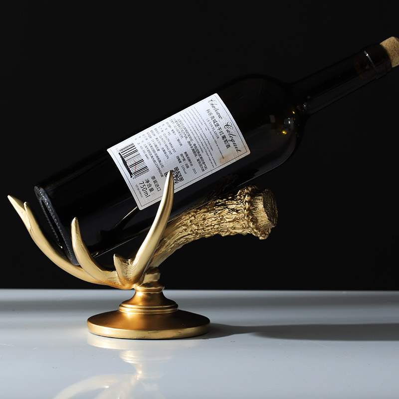 Red Wine Rack Swing Pieces Wine Cabinet Decorations Creativity Nordic Modern Minima Eu Style Living Room Home Deer Corner Wine Bottle Shelf