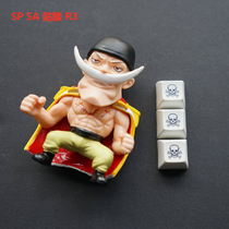  (JACK keyboard keycaps customized)SP ABS mechanical keyboard personalized keycaps Pure white skull SA R3