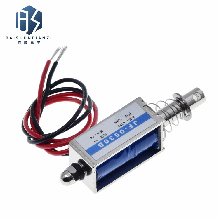 Through the push-pull electromagnet JF-0530B 6V 12V 24VDC DC magnet frame small electromagnet