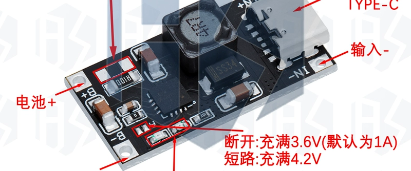 Bảng mô-đun nguồn quản lý sạc TP5100 TP5000 1A 2A tương thích với pin lithium cell đơn và đôi 4.2v8.4v