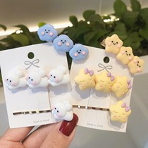 Cute Cream Stars Hair Clip Ins Girl Hearts Pentagram Liu Hai Clip Clouds Bunny Rabbit Side Clips Teenage Hair Accessories