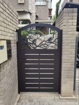 European-style iron outdoor courtyard door laser cutting door residential garden entrance door single double Open villa door custom-made