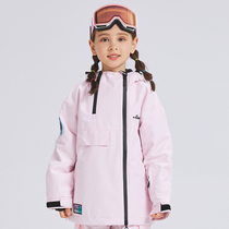 Childrens ski clothing for girls and boys thickened warm waterproof and windproof ski tops for middle and large children outdoor ski equipment
