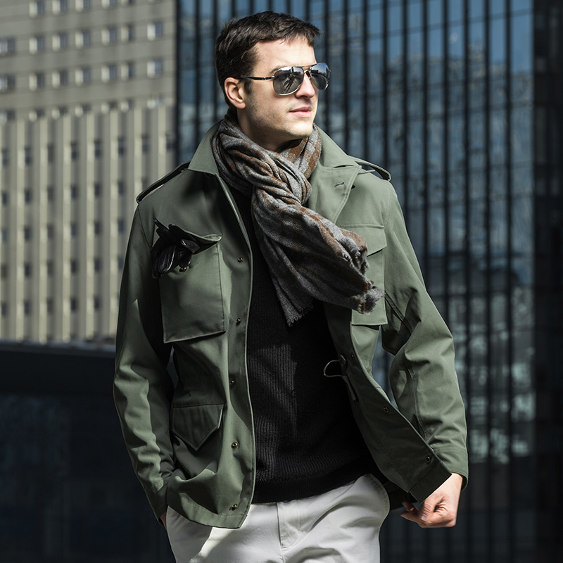 New Dragon Tooth M43 Battlefield Trench Coat Male Spring and Autumn Coat WindbreakEr Army Fan Replica Edition Outdoor Predatory Character Line