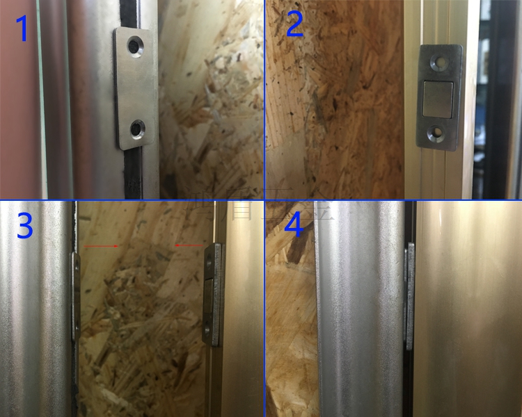 Stainless Steel Ultra Thin Door Cabinet Door Stopper Glass Cabinet