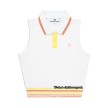 Sergio Tacchini 2024 new autumn and winter womens tennis sleeveless lapel top and tennis skirt