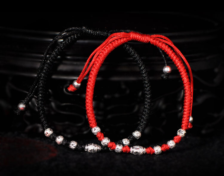 Năm sinh nam nữ chăm sóc cơ thể handmade dây đỏ vòng tay vòng tay dây chân 99 chân bạc S925 trang sức bạc những mẫu lắc chân đẹp nhất