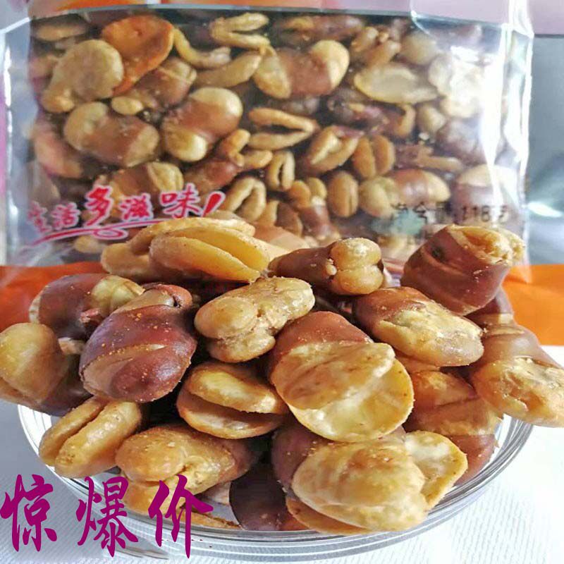 Qinghaoyuan broad bean 108gX full box small package broad bean beef flavor spicy crisp fresh snack food