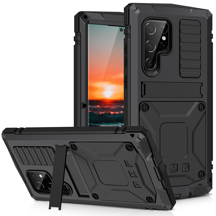 Suitable for Samsung S24 Ultra Three-Proof Full-Cover S25+ Phone Case S23 Shockproof Anti-Drop S22 Ultra Silicone Airbag Note20 Ultra Phone Case Galaxy S24 Protective Case S23 Plus