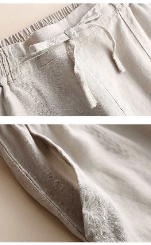 Mùa xuân và mùa hè mới dài quần cotton và vải lanh rộng là quần mỏng kích thước lớn quần mỏng phần thẳng quần thường quần dài nữ