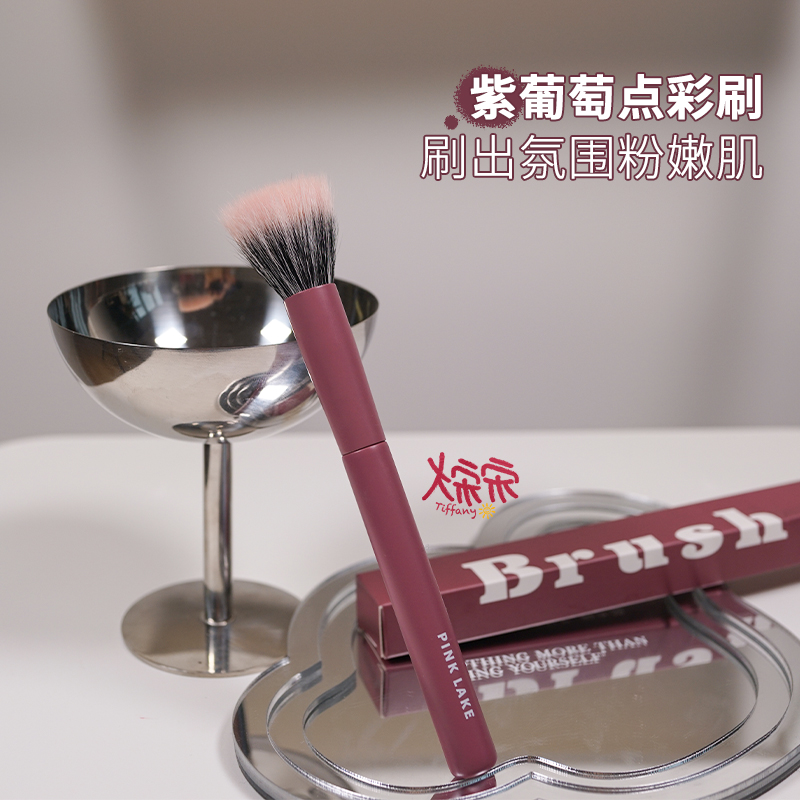 Song Song Pinklake Point Brush of Colorful Blush in a portable makeup brush dyed soft hair fluffy