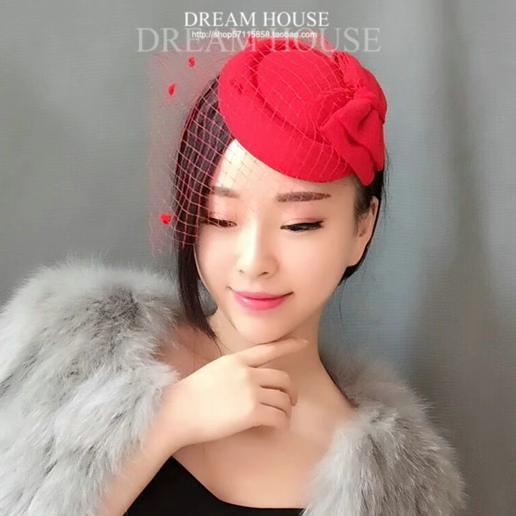 Người nổi tiếng retro mũ buổi tối mũ hàng năm cuộc họp headband bên bánh mì nướng quần áo sườn xám cho thấy mũ nhỏ nữ - Phụ kiện tóc dây buộc tóc scrunchies